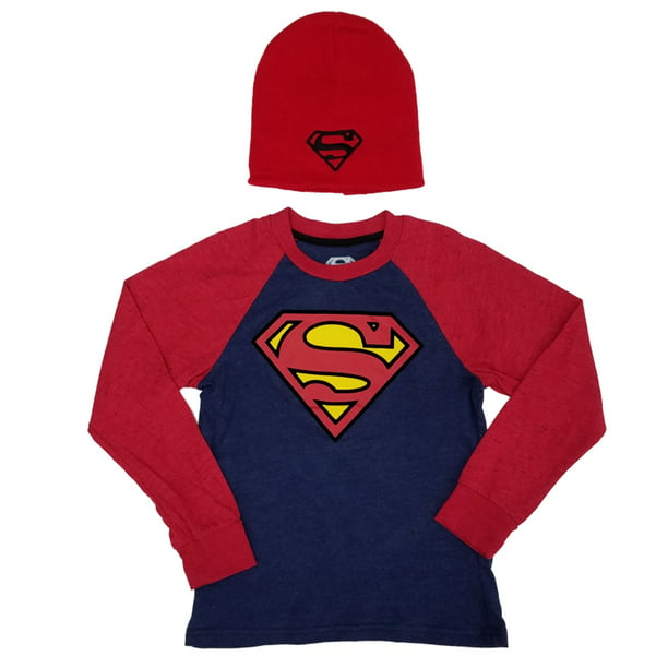 Marvel Spiderman Long Sleeve Kids YouthT-Shirt with Beanie Fashion Combo